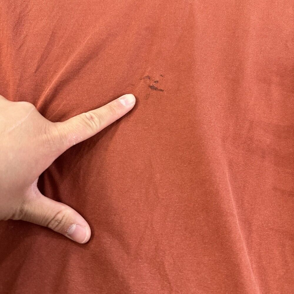 Pendleton Henley Button Up Shirt Men’s XL Orange Long Sleeve Button - Picture 3 of 7